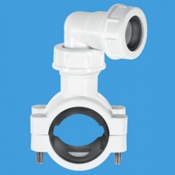 Overflow 1''/1'' Pipe Clamp White