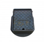 Cast Iron Surface Box Badged 'Gas' 150mm x 150mm x 76mm Deep