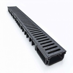 4All Shallow Channel x 1m Black