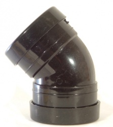 160mm 135 Double Socket Bend Black