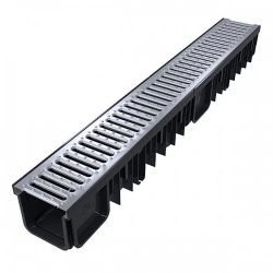 XDrain 130/120 B125 Drainage Channel x 1m Galvanised Grate