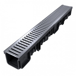 XDrain 130/120 B125 Drainage Channel x 1m Stainless Steel Grate