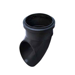 110mm Downpipe Shoe - Black