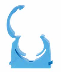 25mm Blue MDPE Hinged Clip - Bag of 20