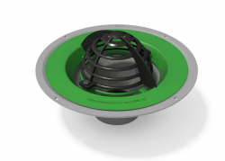 Alutec Elite Roof Outlet, Dome Grate - 110mm pipe connection