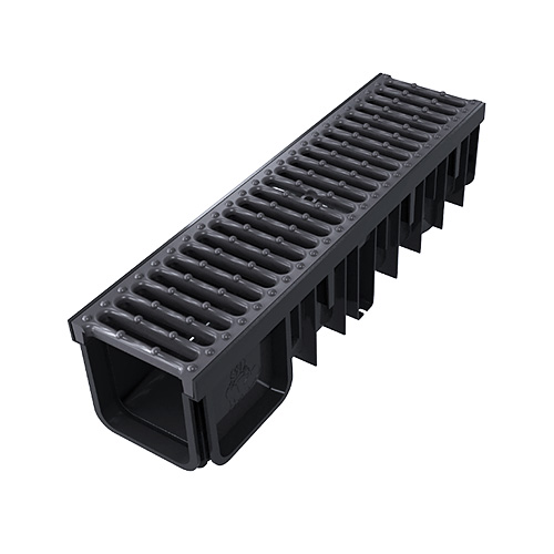XDrain 130/120 C250 Drainage Channel x Long Cast Iron Grate
