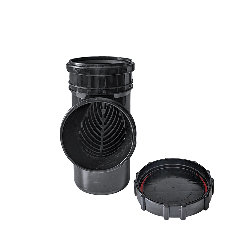 110mm Downpipe Debrief Strainer Leaf Guard Black