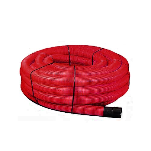 Red Twinwall Duct 50mm x 50m Coil Drainage Shop