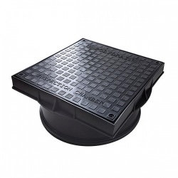 320mm Diameter Square PP Manhole Cover & Frame A15 Pedestrian Duty