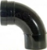 160mm 92.5° Single Socket Bend Black