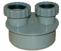 110mm Double Waste Adaptor 32mm/32mm